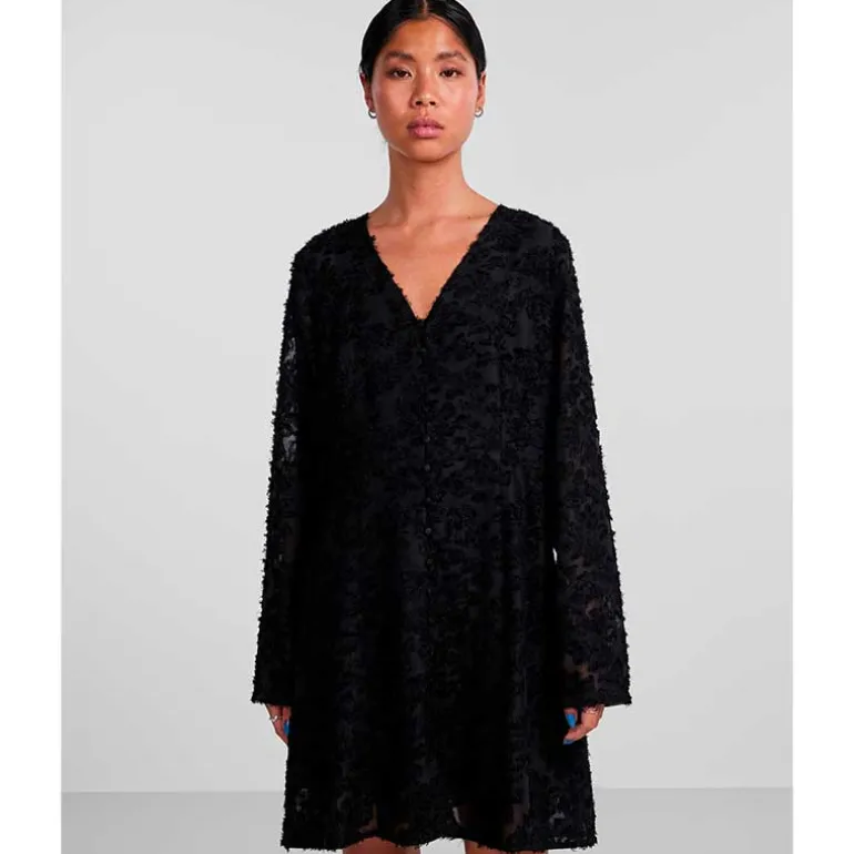 Pieces PCFina LS Short Dress Sort