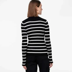 Pieces PCJo LS T-Neck Half Zip Knit MM Sort