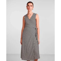 PIECES PCKESH SL WRAP MIDI DRESS BC SORT