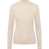 PIECES PCLUX WOOL LS TURTLENECK TOP OFF WHITE