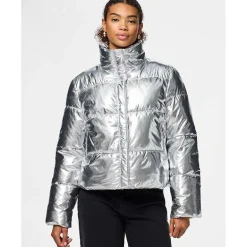 Pieces PCNamie Puffer Jacket Silver
