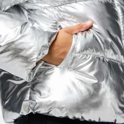 Pieces PCNamie Puffer Jacket Silver