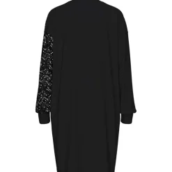 Pieces PCNancy LS Sweat Dress Black Sequence