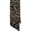 Pieces PCPyron Long Animal Scarf Noos White Pepper/Zebra