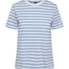 Pieces PCRia SS Tee Stripes Noos Hydrangea