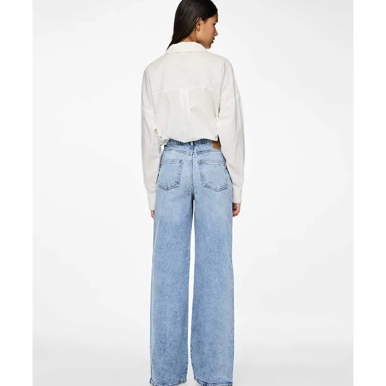 Pieces PCSelma HW Wide Jeans Noos Light Blue Denim