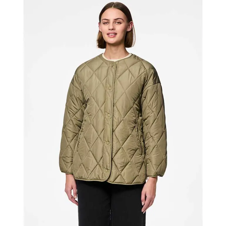 Pieces PCStella Quilted Jacket Noos Mermaid