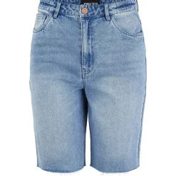 PIECES PCVIA HW MOM SHORTS BLÅ