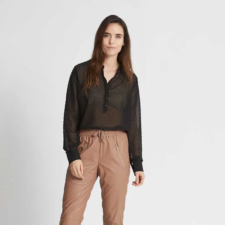 RUE DE FEMME 7168 DOT SHIRT SORT