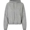 Second Female Lounge Knit Hoodie Grey Melange