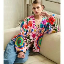 Sissel Edelbo Fie Jacket Embroidery Rose Suzani